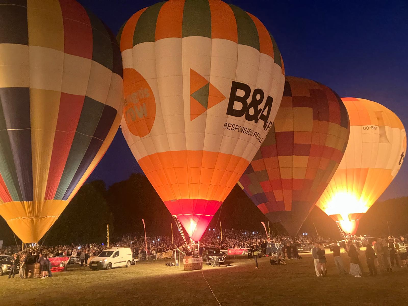 B&A Group branded hot air balloon