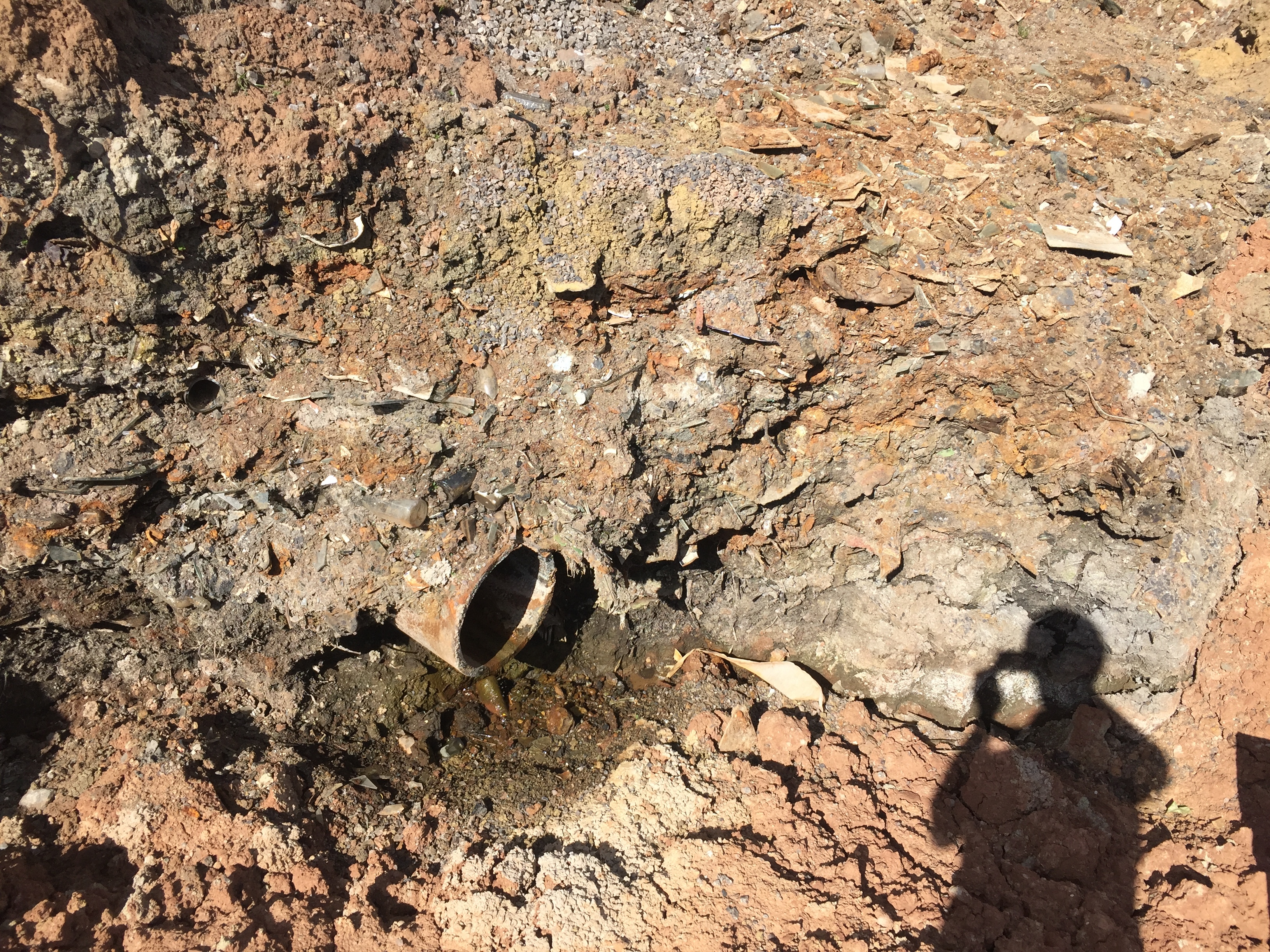 Buried asbestos pre remediation