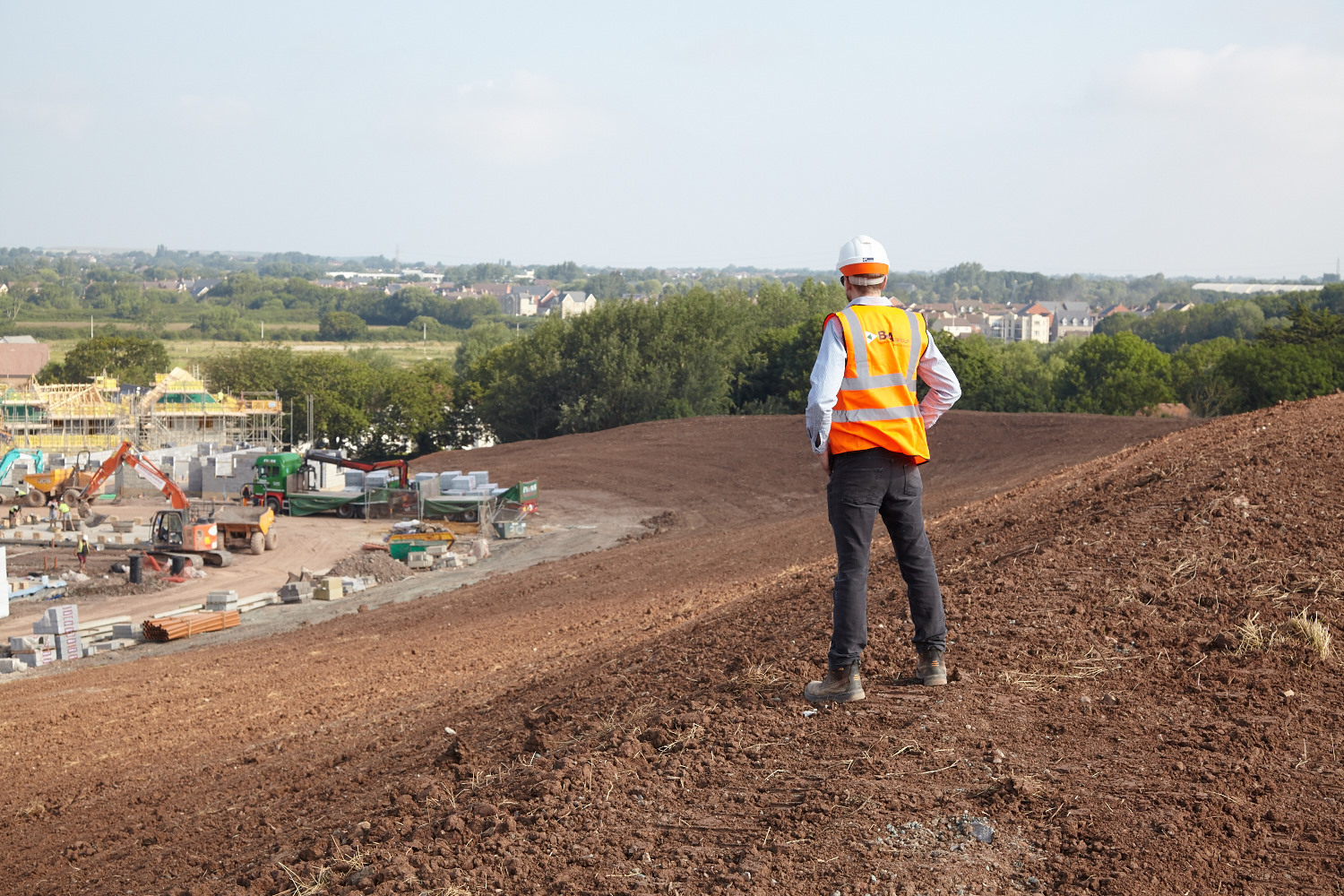 Overlooking work underway