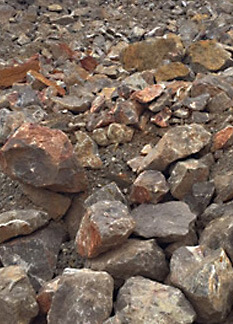 Rock armour stone boulders