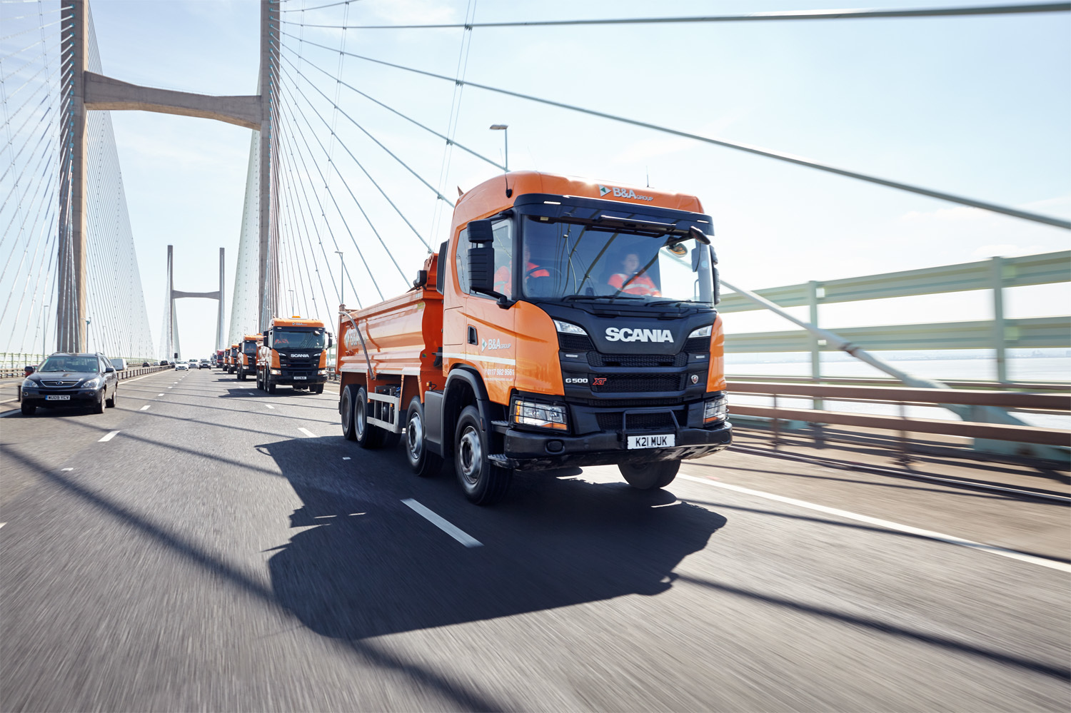 B&A Group truck on Severn bridge