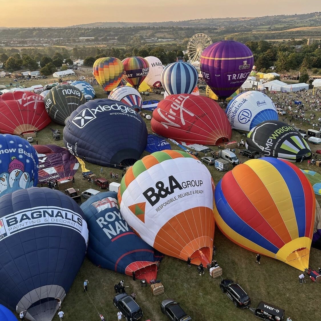 B&A Group branded hot air balloon