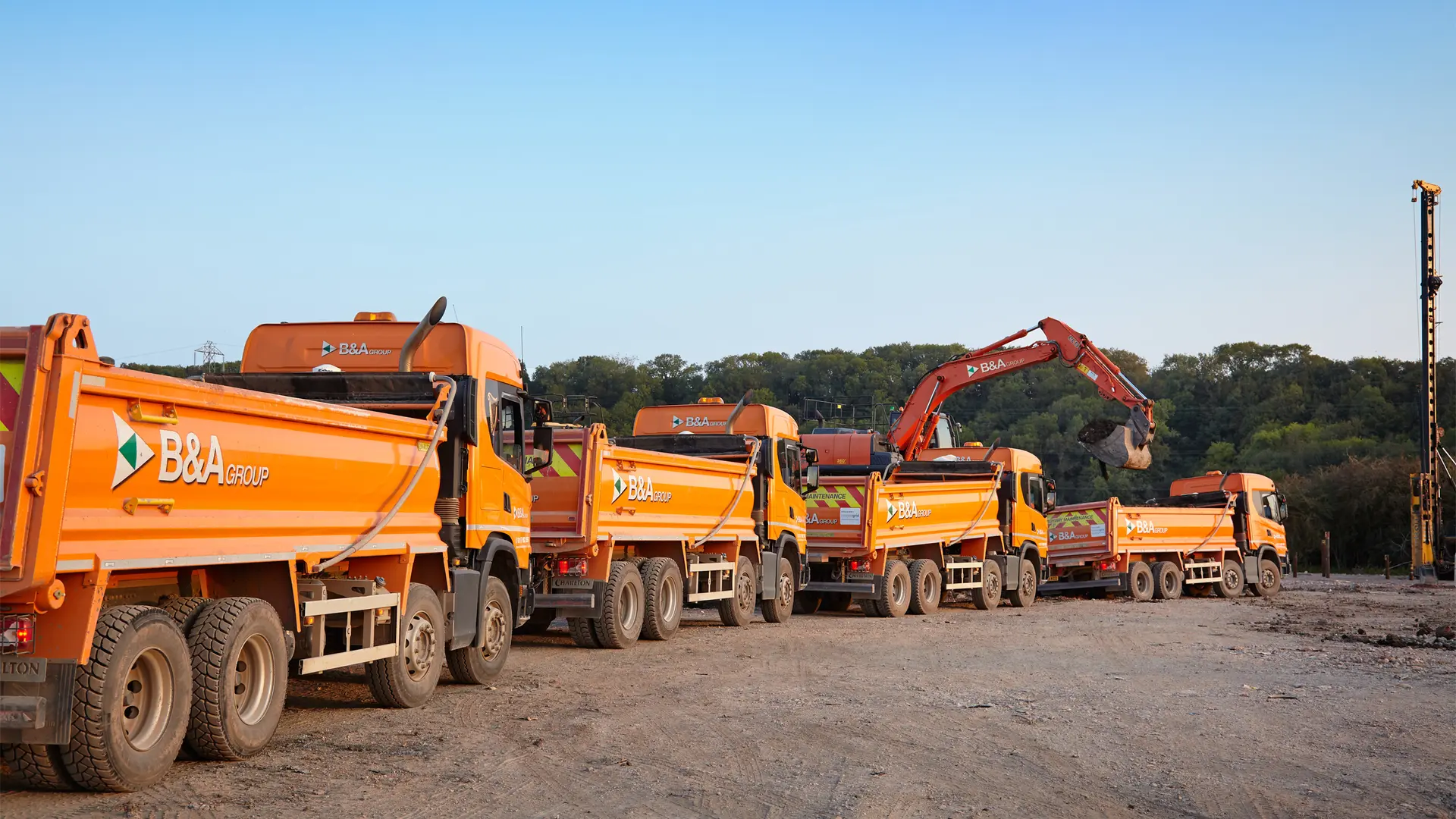 B&A Group fleet of work vehicles