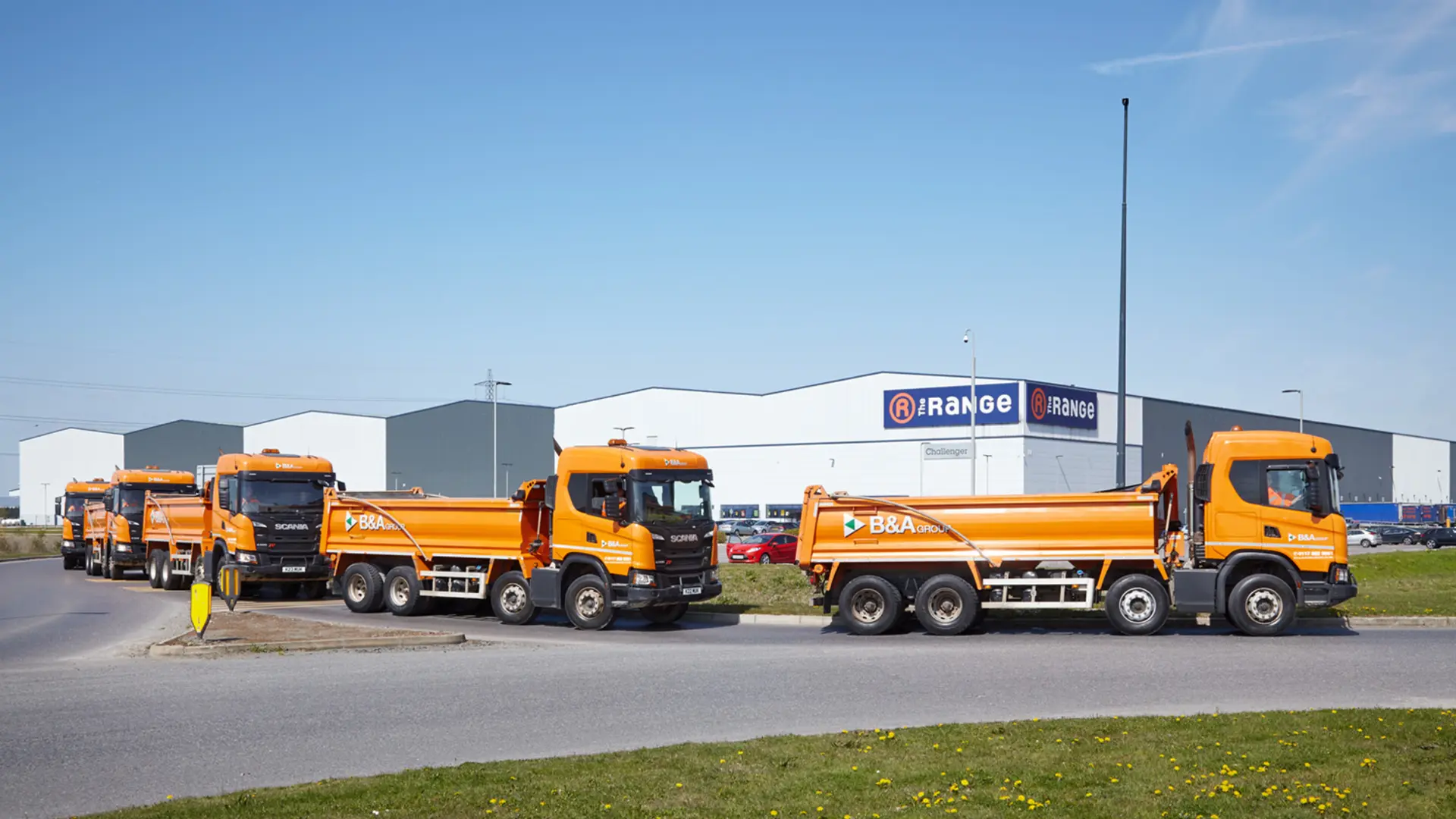 B&A Group trucks near Avonmouth